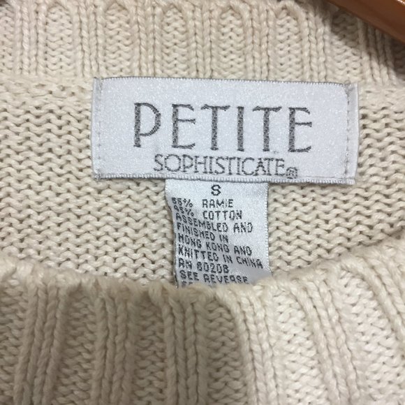 VINTAGE PETITE SOPHISTICATE EMBROIDERED SWEATERS SIZE 8P - Picture 7 of 7